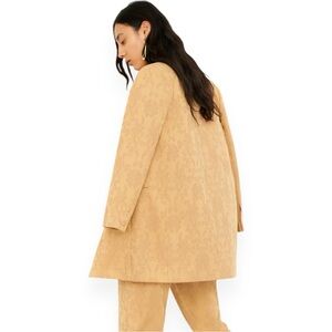 NWT Mother of Pearl Tan Brown Jacquard Oversized Loose Fit Blazer Coat Jacket